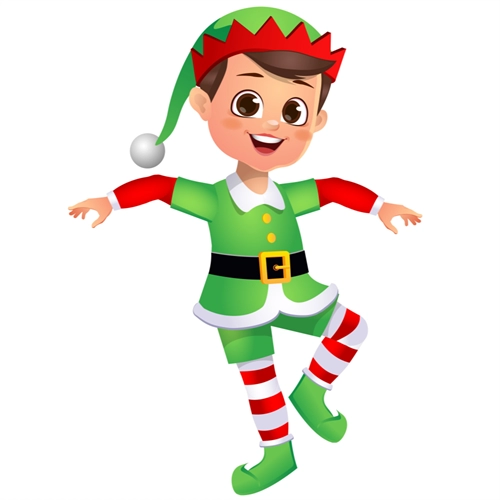 Christmas Decoration Festive Elf Boy Sticker